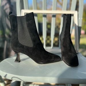 Sam Edelman Velvet Booties (kitten heel)